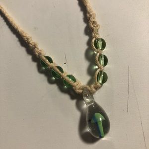 Mushroom hemp necklace